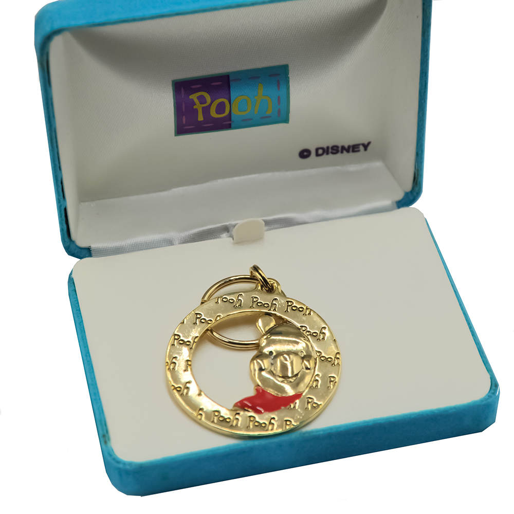 Disney pooh gold plated key ring