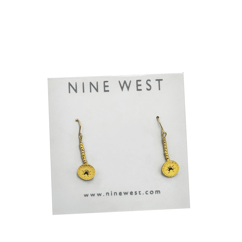 Nine west gold plated drop earring